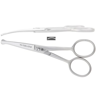 KR Witte Rose Line 4,5" - nożyczki fryzjerskie bezpieczne gięte z mikroszlifem 1