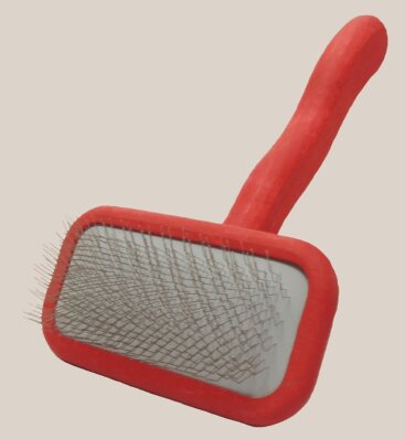 Szczotka pudlówka Chris Christensen Mark II Small Slicker Brush, mała czerwona 1