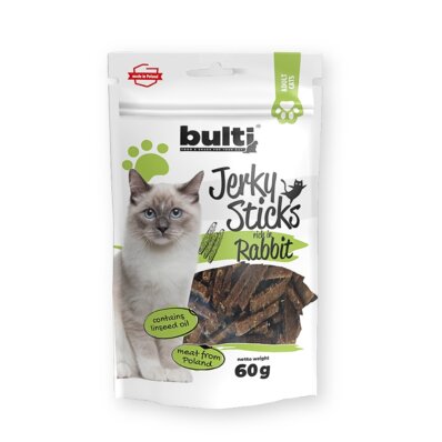 Bulti Jerky Sticks Rabbit 60 g - przysmak z królikiem dla kota 1