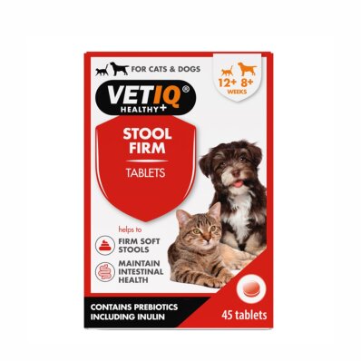 VetIQ Stool Firm - preparat przeciw biegunce u psów, 45 tabletek