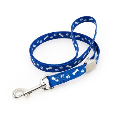 Trim Tritra - smycz groomerska nylonowa niebieska w kości i łapki szer. 1,6 cm, dł. 58 cm 1