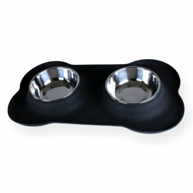 Chadog Double Non-Slip Bowls 2x400 ml - miski ze stali nierdzewnej na gumowej podkładce 1