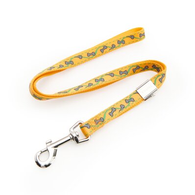 Trim Tritra - smycz groomerska nylonowa pomarańczowa w łapki szer. 1,6 cm, dł. 58 cm 1