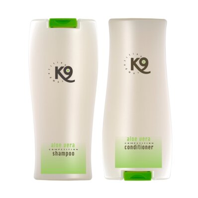 K9 Aloe Vera zestaw kosmetyków z aloesem do wrażliwej skóry szampon + odżywka, 2x300 ml-157674