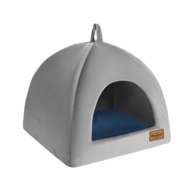 Recobed Budka Welurove kolor szary 1