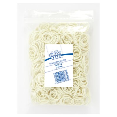 Show Tech - gumki do papilotów białe śr. 1,5 cm 1000 szt. 1