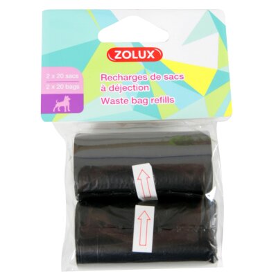 Zolux - woreczki na odchody 2x20 szt czarne 1