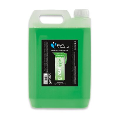 Groom Professional Max Apple Shampoo 4 l - głęboko oczyszczający szampon dla psa i kota, koncentrat 1:50 1
