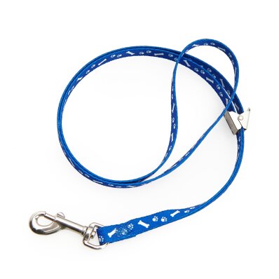 Trim Tritra - smycz groomerska nylonowa niebieska w kości i łapki szer. 1 cm, dł. 58 cm 1