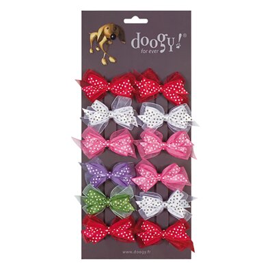 Oh my dog - zestaw 12 kokardek w kropki na spince