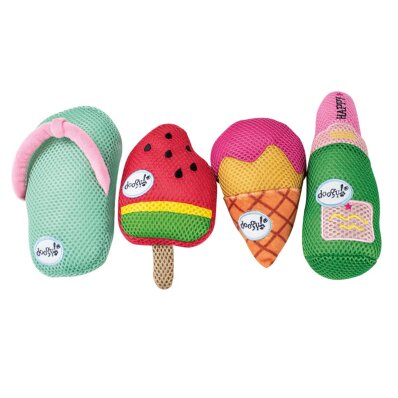 Doogy Set of 4 Summer Party Cooling Toys - zestaw zabawek letnich
