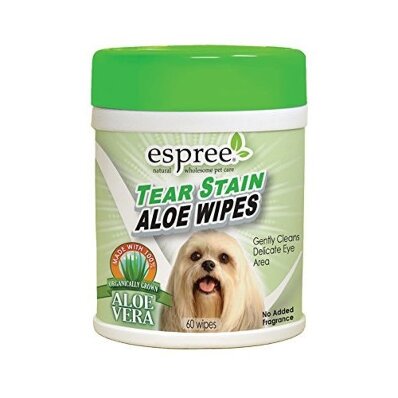 Espree Tear Stain Aloe Wipes chusteczki do usuwania zażółceń i czyszczenia okolic oczu 60 szt. 1