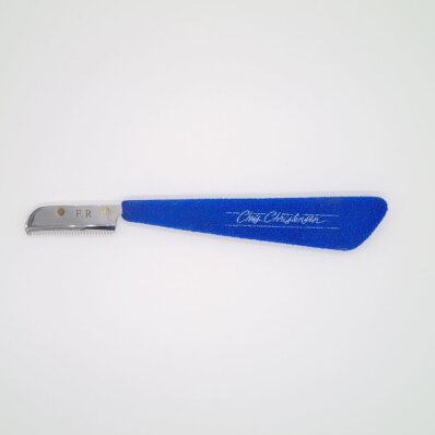 Chris Christensen Neoprene Blue Fine Stripping Knife - trymer o drobnym rozstawie zębów 1