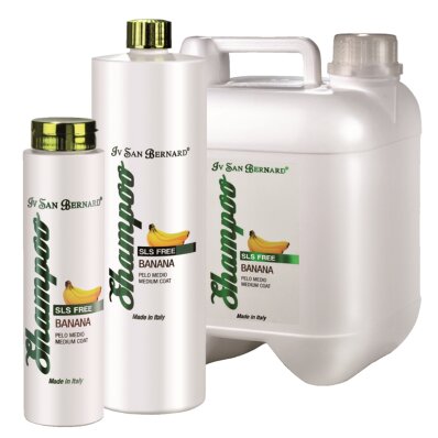 Iv San Bernard SLS Free Banana Shampoo - szampon do sierści szorstkiej z bananem bez SLS dla psów i kotów 1
