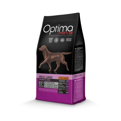 Optimanova Adult Large Breed Chicken & Rice 12 kg - karma dla dorosłych psów dużych ras 1