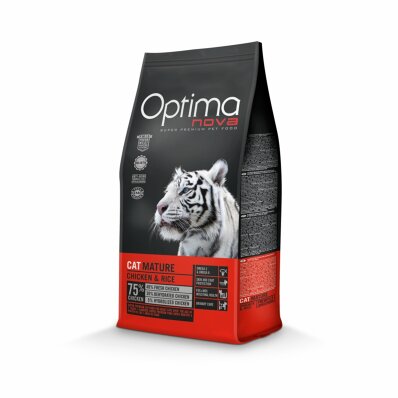 Optimanova Cat Adult Mature Chicken & Rice 8 kg - karma dla kotów dojrzałych i seniorów 1