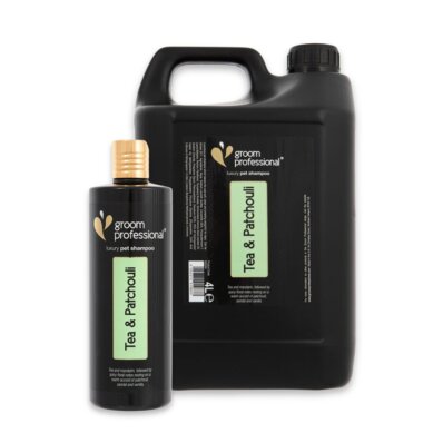Groom Professional Tea & Patchouli Shampoo - nawilżający szampon do suchej i matowej sierści 1