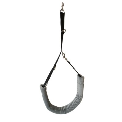 4Paws Pas podtrzymujący tylny 115 cm, welurowy, szary 1