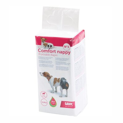 Savic Comfort Nappy - pieluchy dla psa 12 szt. rozmiar 3 1