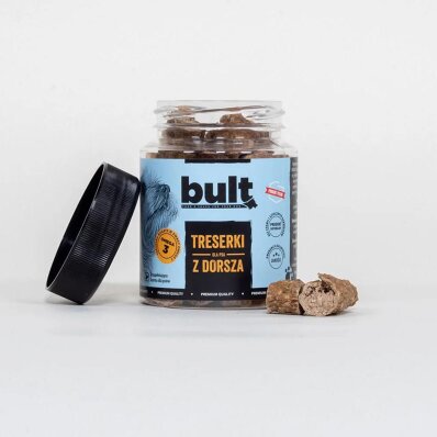 Bult - Treserki z Dorsza 250 g - suszone treserki w słoiczku dla psa 1