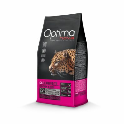 Optimanova Cat Adult Exquisite Chicken & Rice 8 kg - karma dla kotów wybrednych 1