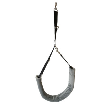4Paws Pas podtrzymujący tylny 115 cm, welurowy, szary 1