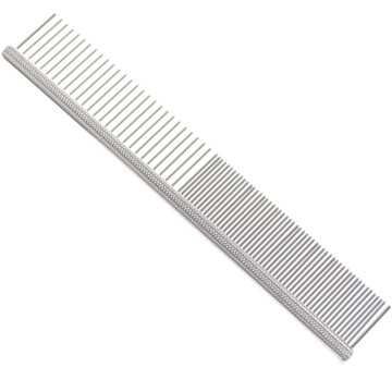 Grzebień metalowy Trim, rozstaw zębów pół na pół, dł. 13 cm 1