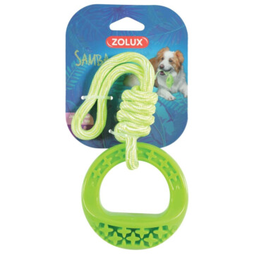 Zolux - zabawka TRP SAMBA okrągła ze sznurem zielona 26 cm 1