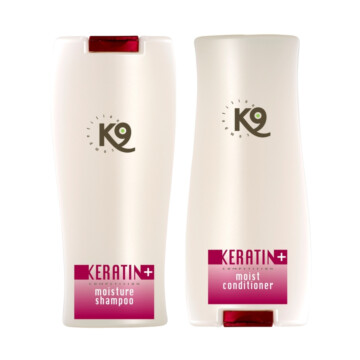 K9 Keratin+ zestaw kosmetyków nawilżający z keratyną szampon + odżywka, 2x300 ml-K9-KeratinSzOdż 1