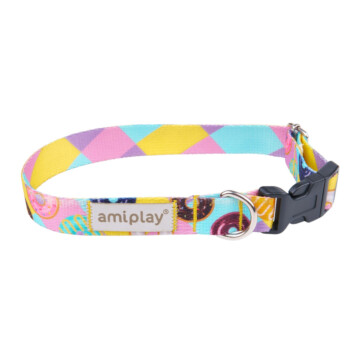 Amiplay BeHappy - obroża regulowana Donut 1
