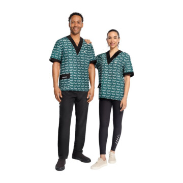 Artero Cordoba Dachsund Smock - zielona bluza groomerska w jamniki 1