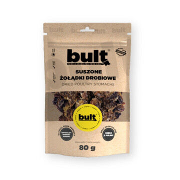 Bult - Suszone żołądki drobiowe 80 g - suszony przysmak z drobiu dla psa 1