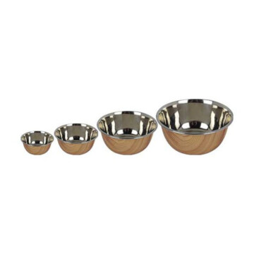 Chadog Stainless Steel Bowl - miska ze stali nierdzewnej z drewnianym akcentem 1