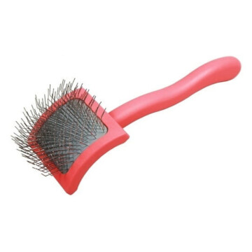 Chris Christensen - Big G Small Slicker Brush - mała szczotka pudlówka, gęste igły, koralowa 1
