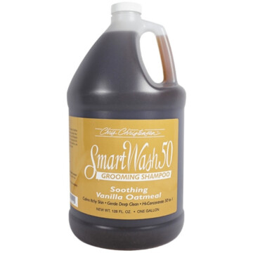 Chris Christensen Smart Wash 50 Soothing Vanilia Oatmeal Shampoo - skoncentrowany szampon 50:1, łagodzący podrażnienia z płatkami owsianymi i wanilią 3,8 l 1