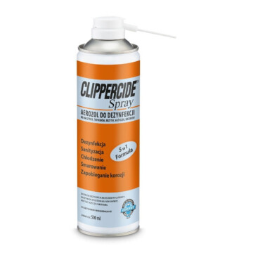 Clippercide 5 w 1 spray do dezynfekcji, oliwienia i ochrony ostrzy 1