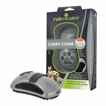 FURminator Curry Comb - gumowe zgrzebło do wyczesywania i masażu 1