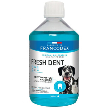Francodex Fresh Dent płyn do higieny jamy ustnej dla psów i kotów 500 ml 1