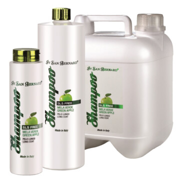 Iv San Bernard SLS Free Green Apple Shampoo - szampon do długiej sierści z zielonym jabłkiem bez SLS dla psów i kotów 1