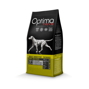 Optimanova Adult Digestive Rabbit & Potato 2 kg - karma bezglutenowa lekkostrawna dla dorosłych psów średnich i dużych ras 1