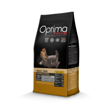 Optimanova Adult Mini Chicken & Potato 2 kg - karma bezglutenowa dla dorosłych psów małych ras 1