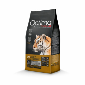 Optimanova Cat Adult Chicken & Potato 8 kg - karma bezglutenowa dla kotów dorosłych z kurczakiem 1