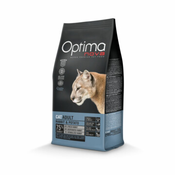 Optimanova Cat Adult Rabbit & Potato 8 kg - karma bezglutenowa dla kotów dorosłych z królikiem 1