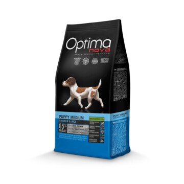 Optimanova Puppy Medium Chicken & Rice 12 kg - karma dla szczeniąt średnich ras 1