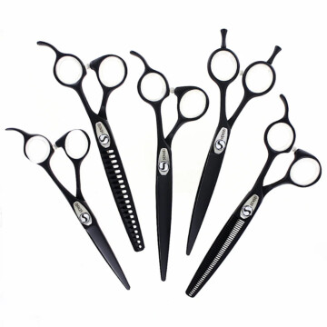 Sensei RuffCut Set 8" - zestaw profesjonalnych nożyczek i degażówek z japońskiej stali, 5 sztuk 1
