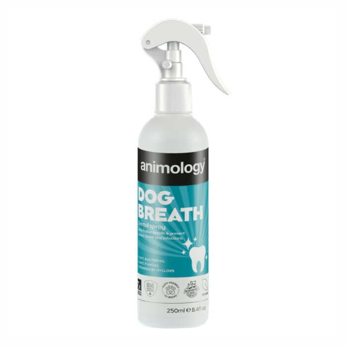 Animology Dog Breath Dental Spray 250 ml - odświeżający spray do zębów i jamy ustnej dla psów