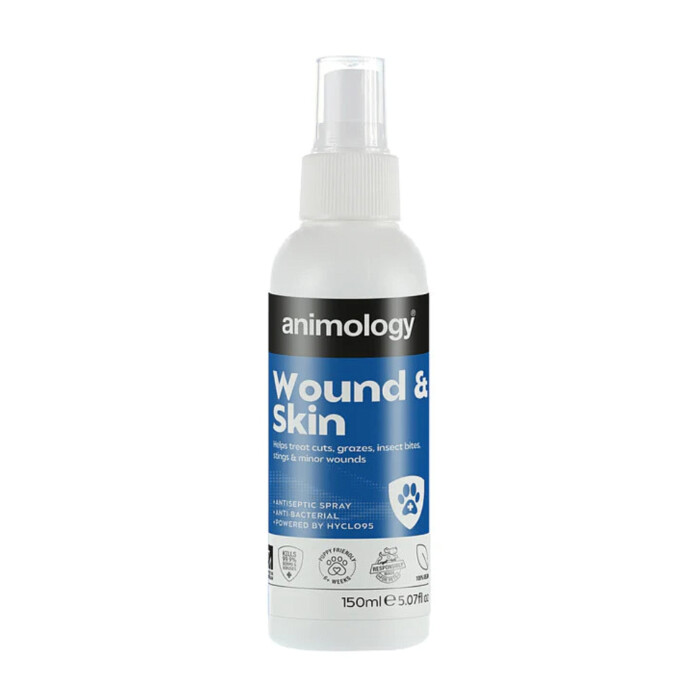Animology Wound & Skin Spray 150 ml - spray do ran i skóry łagodzący ból, skracający czas gojenia