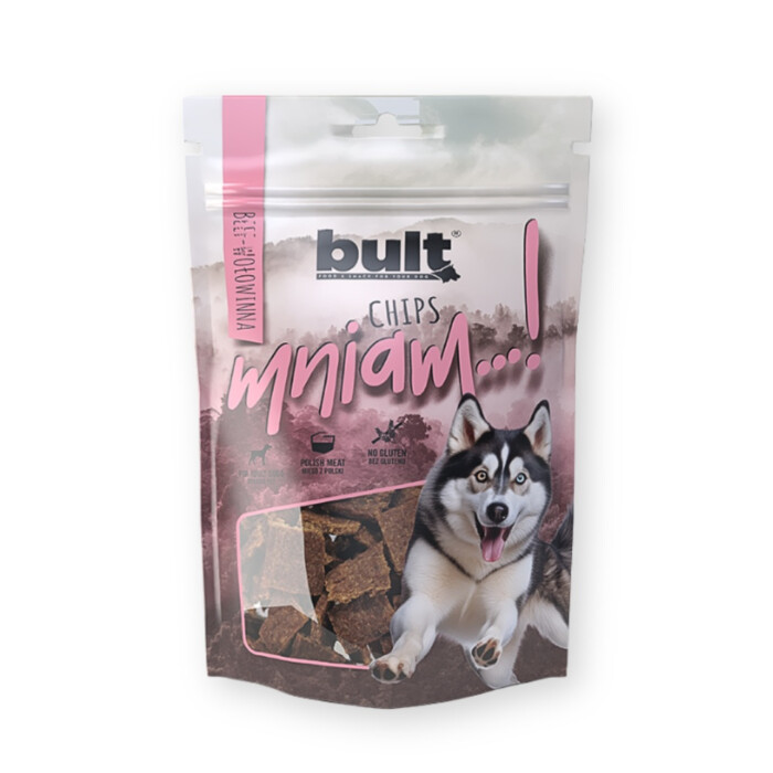 Bult - Chipsy z wołowiną 100 g - karma uzupełniająca z wołowiną dla psów