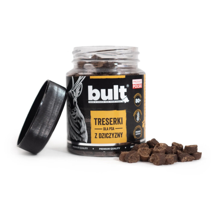 Bult - Treserki z Dziczyzny 120 g - suszone treserki w słoiczku dla psa