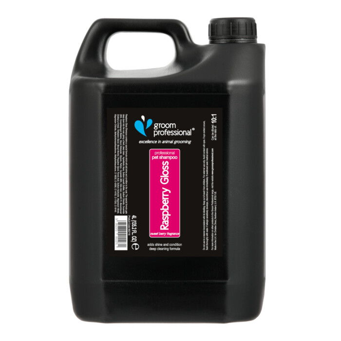 Groom Professional Raspberry Gloss Shampoo 4 l - szampon malinowy do każdego rodzaju sierści